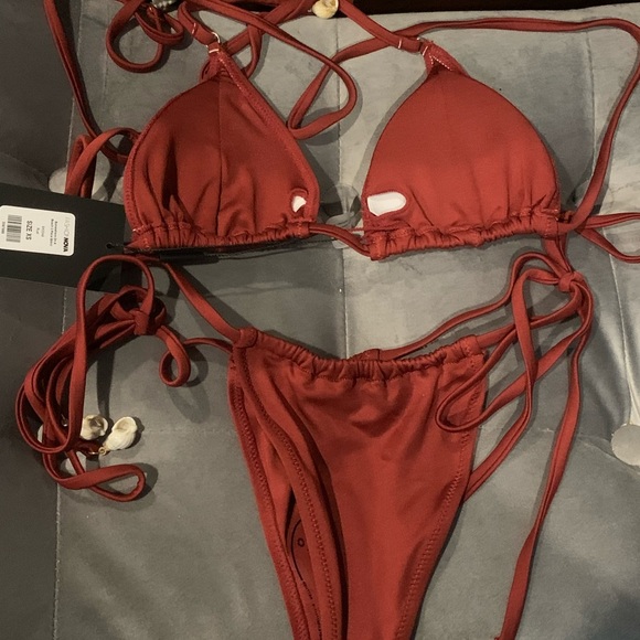 Fashion Nova Rust 2 Piece Bikini - Picture 4 of 6